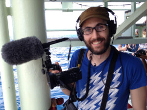 David at work aboard the R/V Atlantis, 2014